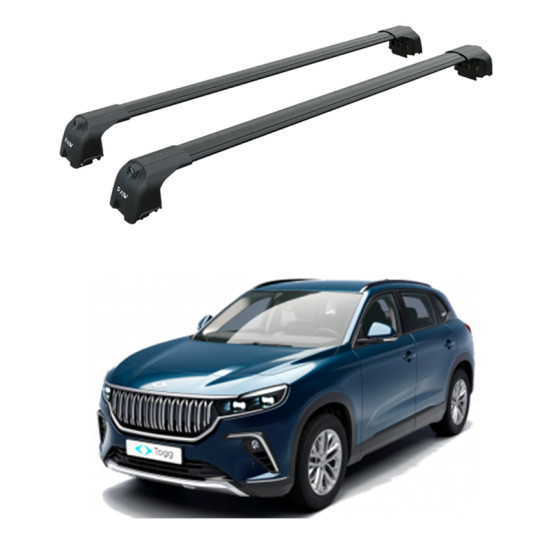 БАГАЖНИК ЗА TOGG T10X 5d. SUV (integrated railing) (2023-->) AERO BAR BLACK