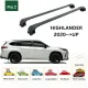БАГАЖНИК ЗА Toyota Highlander 5d (IV/XU70 - integrated railing) (2020-->) AERO BAR BLACK