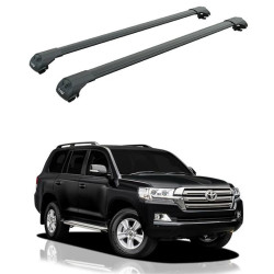 БАГАЖНИК за Toyota Land Cruiser 5d (J200 - railing) (2008-->2021) AERO BAR BLACK
