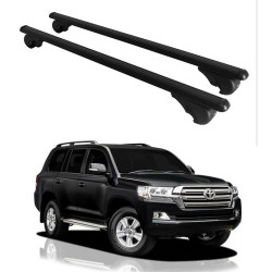 БАГАЖНИК за Toyota Land Cruiser 5d (J200 - railing) (2008-->2021) ALU REILING BLACK