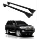 БАГАЖНИК за Toyota Land Cruiser 5d (J200 - railing) (2008-->2021) ALU REILING BLACK