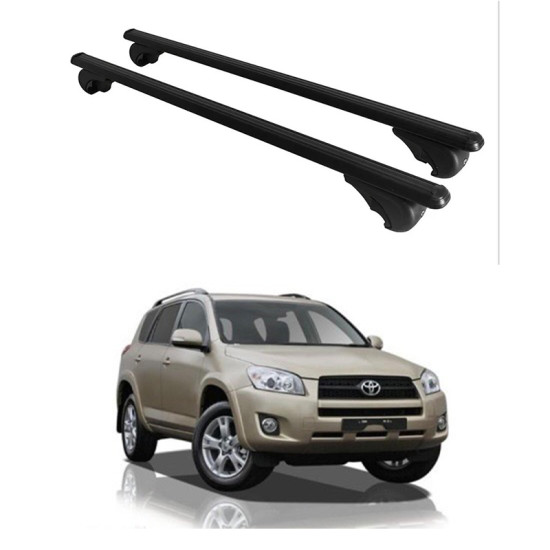 БАГАЖНИК ЗА Toyota RAV4 5d (II/XA20 / III/XA30 - railing) (2000-->2012) ALU REILING BLACK