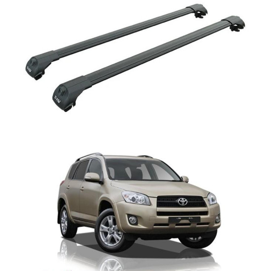 БАГАЖНИК ЗА Toyota RAV4 5d (II/XA20 / III/XA30 - railing) (2000-->2012) AERO BAR BLACK