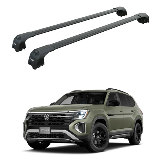 Багажник за VOLKSWAGEN ATLAS 5d SUV (railing) (2017-->2025) AERO BAR BLACK
