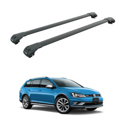 БАГАЖНИК ЗА Volkswagen Golf Alltrack (VII - railing) (2015-->2020) AERO BAR BLACK