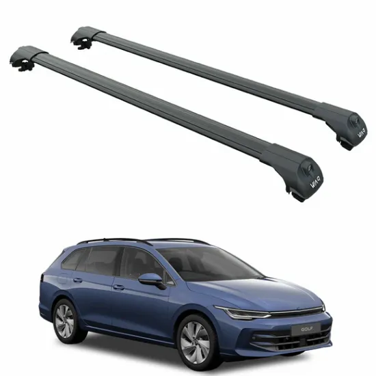 БАГАЖНИК ЗА Volkswagen Golf Variant (VIII - railing) (2020-->) AERO BAR BLACK