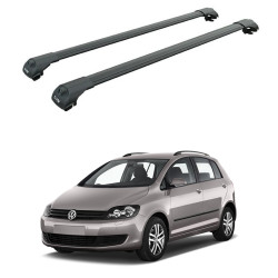 БАГАЖНИК за Volkswagen Golf Plus (V - railing) (2004-->2009) (VI - railing) (2009-->2014) AERO BAR BLACK