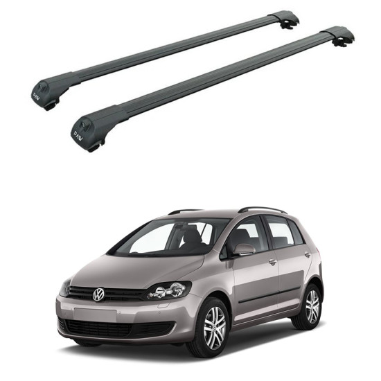 БАГАЖНИК за Volkswagen Golf Plus (V - railing) (2004-->2009) (VI - railing) (2009-->2014) AERO BAR BLACK