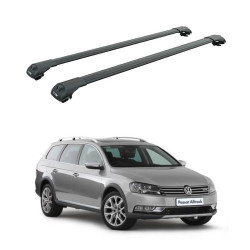 БАГАЖНИК за Volkswagen Passat Alltrack (B7/3C - railing) (2012-->2016) AERO BAR BLACK