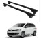 БАГАЖНИК ЗА Volkswagen Sharan 5d MPV (II/7N II.2/7N - railing) (2010-->2015) (2015-->) ALU REILING BLACK