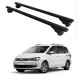 БАГАЖНИК ЗА Volkswagen Sharan 5d MPV (II/7N II.2/7N - railing) (2010-->2015) (2015-->) ALU REILING BLACK