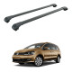 БАГАЖНИК ЗА Volkswagen Sharan 5d MPV (II/7N II.2/7N - railing) (2010-->2015) (2015-->) AERO BAR BLACK