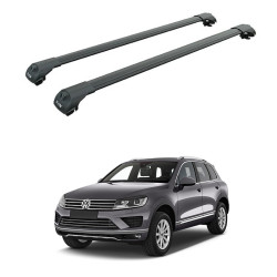 БАГАЖНИК ЗА Volkswagen Touareg 5d (II - railing) (2010-->2018) AERO BAR BLACK