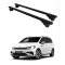 Багажник за Volkswagen Touran 5d (I/1-I.2T - railing) (2003-->2015) (II/5T - railing) (2015-->) ALU REILING BLACK