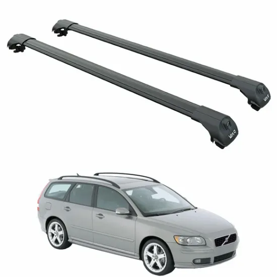 БАГАЖНИК ЗА Volvo V50 Estate (railing) (2004-->2012) AERO BAR BLACK