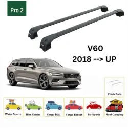 БАГАЖНИК ЗА Volvo V60 Estate (II - integrated railing) (2018-->) AERO BAR BLACK