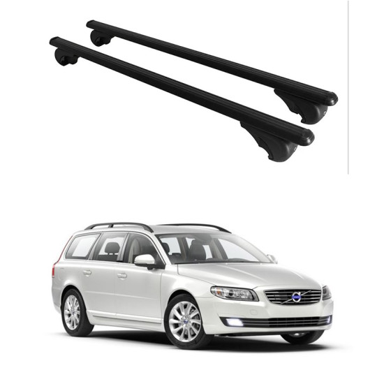 БАГАЖНИК ЗА Volvo V70 Estate (railing) (2000-->2016) ALU REILING BLACK