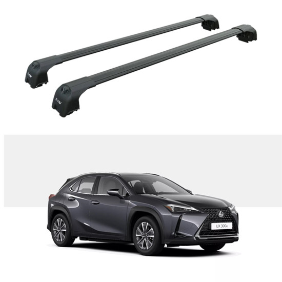 Багажник за LEXUS UX 350e 5d SUV (integrated railing) (2020-->2025) AERO BAR BLACK