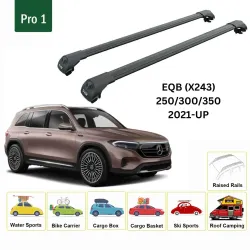 Багажник за Mercedes EQB 5d (railing) (2021-->) AERO BAR BLACK