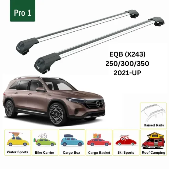 Багажник за Mercedes EQB 5d (railing) (2021-->) AERO BAR