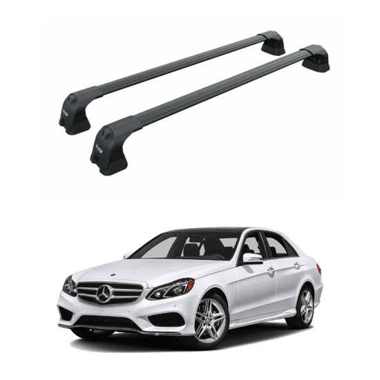 Багажник за Mercedes Clase E sedan 4d (W212 - fixpoint) (2013-->2016) AERO BAR BLACK