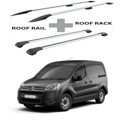БАГАЖНИК КОМПЛЕКТ НАПРЕЧНИ ГРЕДИ И РЕЙЛИНГИ СИВИ ЗА Citroën Berlingo (II) (2008-->2018)