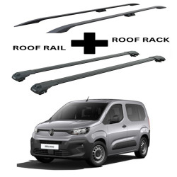 БАГАЖНИК КОМПЛЕКТ НАПРЕЧНИ ГРЕДИ И РЕЙЛИНГИ ЧЕРНИ ЗА Citroën Berlingo (III) (Fix point) (2018-->)