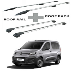 БАГАЖНИК КОМПЛЕКТ НАПРЕЧНИ ГРЕДИ И РЕЙЛИНГИ СИВИ ЗА Citroën Berlingo (III) (Fix point) (2018-->)