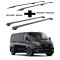 БАГАЖНИК КОМПЛЕКТ НАПРЕЧНИ ГРЕДИ И РЕЙЛИНГИ ЧЕРНИ ЗА Ford Custom Transit L1H1 (2013-->2023)