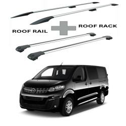 БАГАЖНИК КОМПЛЕКТ НАПРЕЧНИ ГРЕДИ И РЕЙЛИНГИ СИВИ ЗА OPEL VIVARO M/medium СЛЕД 2019->