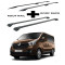 БАГАЖНИК КОМПЛЕКТ НАПРЕЧНИ ГРЕДИ И РЕЙЛИНГИ ЧЕРНИ ЗА Renault Trafic L1H1 (III/X82) (2014-->)