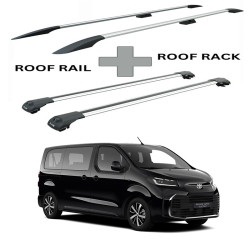 БАГАЖНИК КОМПЛЕКТ НАПРЕЧНИ ГРЕДИ И РЕЙЛИНГИ СИВИ ЗА Toyota ProAce Verso L1 (M/medium) (2016-->)