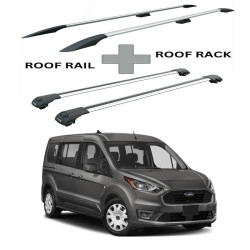 БАГАЖНИК КОМПЛЕКТ НАПРЕЧНИ ГРЕДИ И РЕЙЛИНГИ СИВИ ЗА Ford Connect II Tourneo L1/L2 (fixpoint) (2013-->2022)