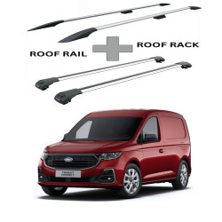 БАГАЖНИК КОМПЛЕКТ НАПРЕЧНИ ГРЕДИ И РЕЙЛИНГИ СИВИ ЗА Ford Connect III L1 / L2/Grand (fixpoint) (2022-->)