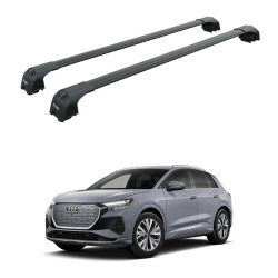 Багажник за Audi Q4 e-tron 5d (integrated railing) (2021-->) AERO BAR BLACK