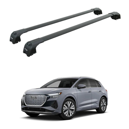 Багажник за Audi Q4 e-tron 5d (integrated railing) (2021-->) AERO BAR BLACK