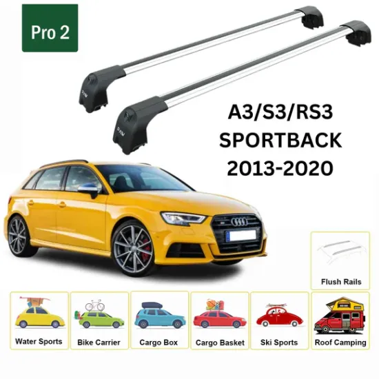 БАГАЖНИК ЗА Audi A3 5d Sportback (8V - integrated railing) (2013-->2020) AERO BAR