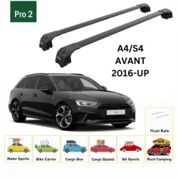 Багажник за Audi A4 Avant (B9 - integrated railing) (2015-->2019) AERO BAR BLACK