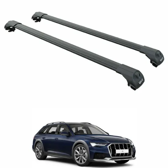БАГАЖНИК ЗА Audi A6 Allroad (C8 - railing) (2019-->) AERO BAR BLACK