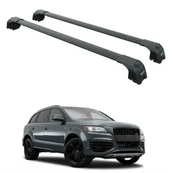 БАГАЖНИК ЗА Audi Q7 5d (I/4L - integrated railing) (2006-->2015) AERO BAR BLACK