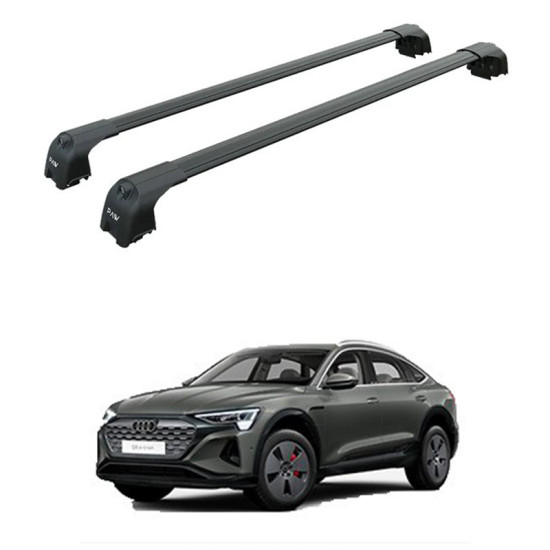 Багажник за Audi Q8 Sportback e-tron (integrated railing) (2023-->) AERO BAR BLACK