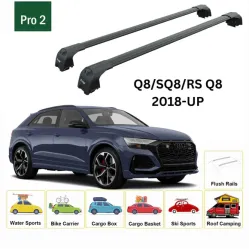 Багажник за Audi Q8 4M 5d (integrated railing) (2018-->) AERO BAR BLACK