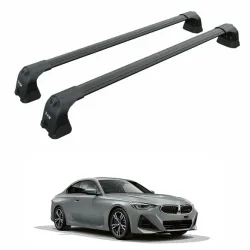 БАГАЖНИК ЗА BMW Serie 2 Coupe 2d (II/G42 - fixpoint) (2022-->) AERO BAR BLACK