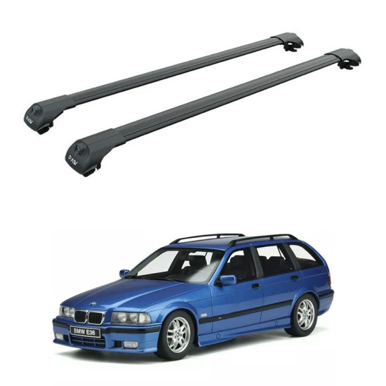 БАГАЖНИК ЗА BMW Serie 3 Touring (E36 - railing) (1995-->1999) AERO BAR BLACK
