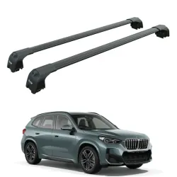 Багажник за BMW X1 / iX1 5d (III/U11 - integrated railing) (2022-->) AERO BAR BLACK