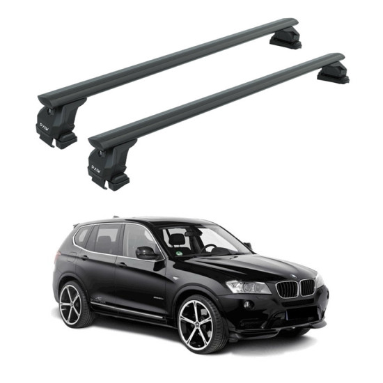 Багажник за BMW X3 F25 5d. (II/F25 - Standard Roof) (2011-->2018) AERO BAR BLACK
