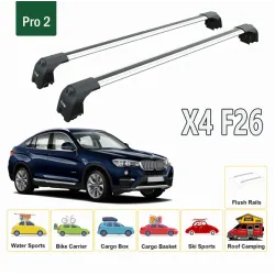 Багажник за BMW X4 5d (F26 - integrated railing) (2014-->2018) AERO BAR BLACK