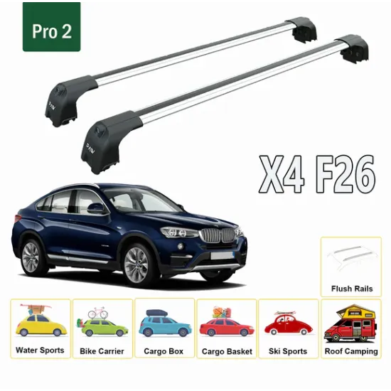 Багажник за BMW X4 5d (F26 - integrated railing) (2014-->2018) AERO BAR BLACK