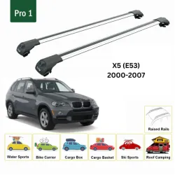 Багажник за BMW X5 5d (E53 - railing) (2000-->2007) AERO BAR