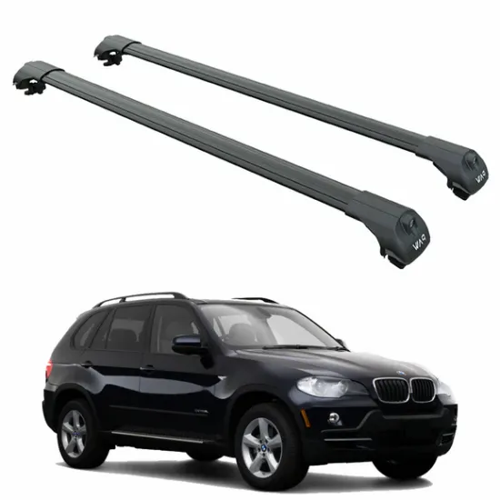 Багажник за BMW X5 5d (E70 - railing) (2007-->2013) AERO BAR BLACK